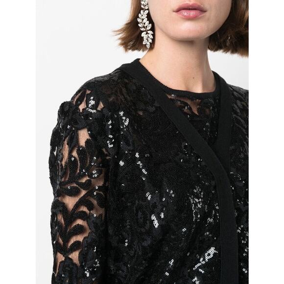 NWT Giambattista Valli Sequin-Embellished Cardigan Sz 38 (Small) - Picture 4 of 8
